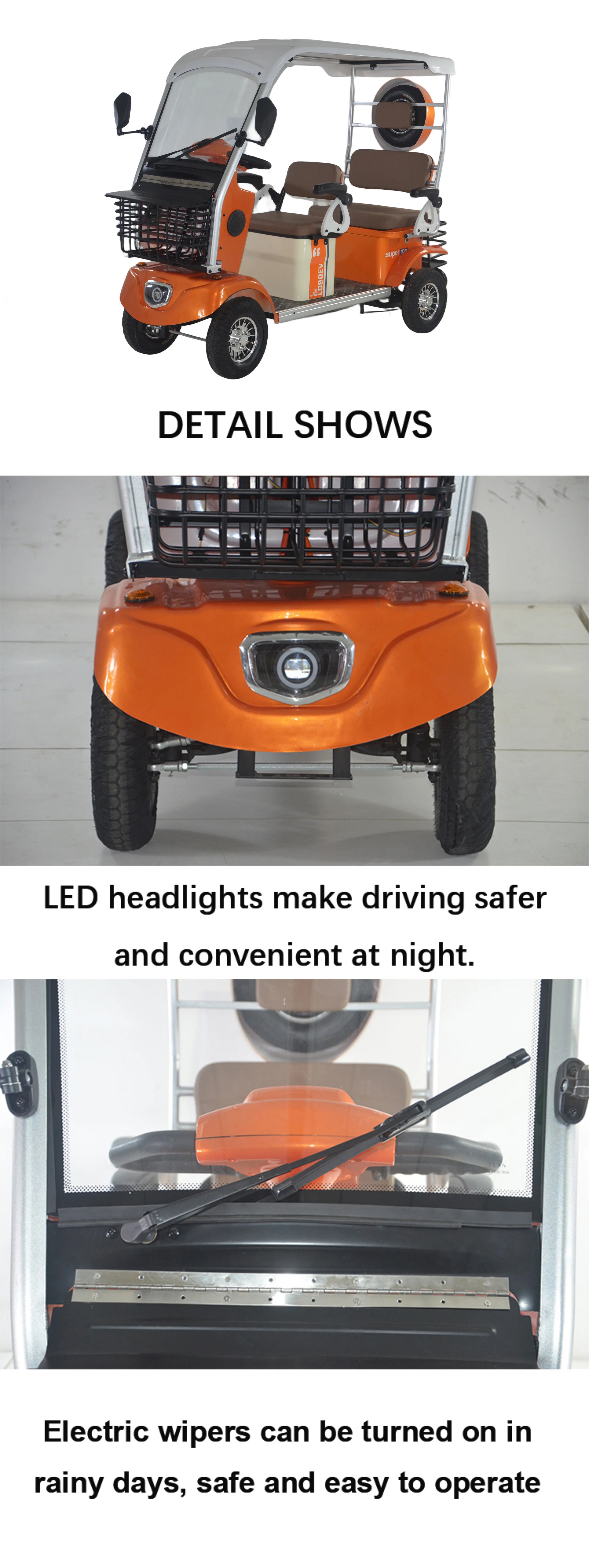 Cheap HOT-SELLING Adult Electric Scooter Electric 4 Wheel  High Quality Electric Motorcycle 4 Wheels Golf Cart
