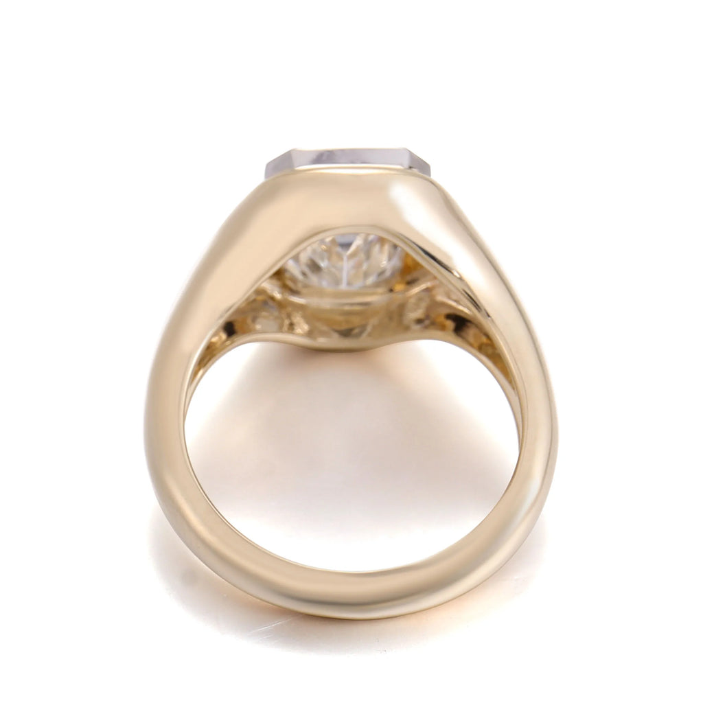 Provence platinum 14K 18K gold ring 3ct E VS2 Lab Diamond Emerald weeding rings for women men Customized Promise Engagement Ring