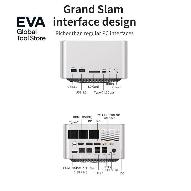 FEVM FA65G GAMING MINI PC Ryzen7 9800X3D RTX4090M 16GB GDDR6 SSD New Windows 11 Desktop Computer