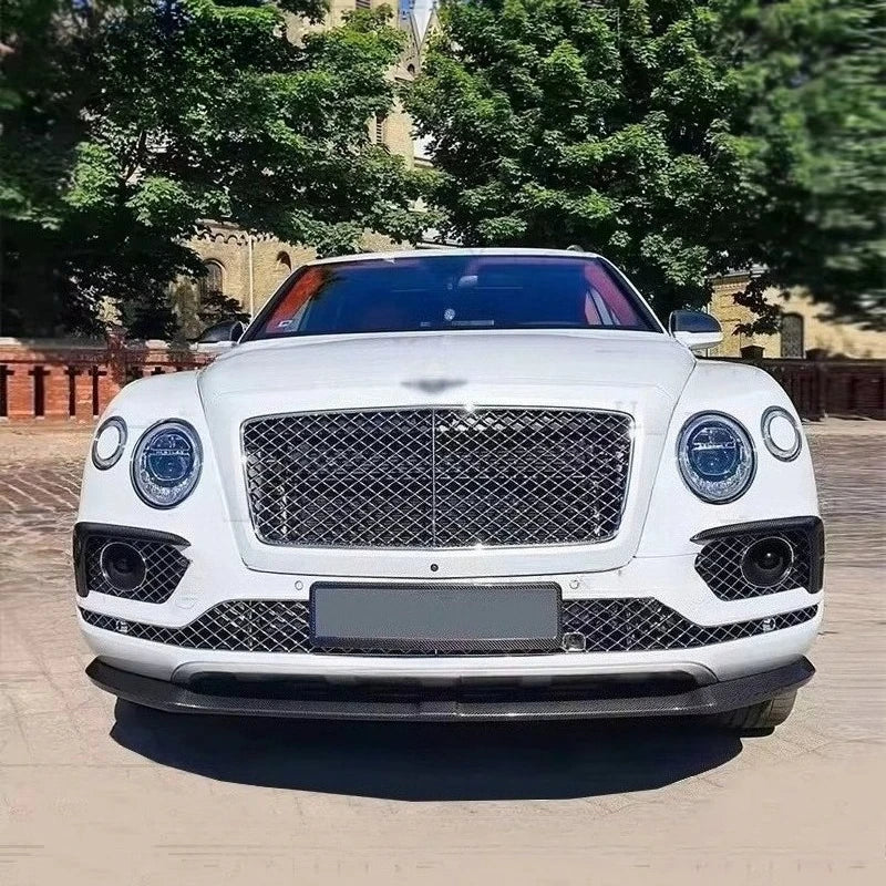 2016-2018 Carbon Fiber forBentley Bentayga V8 Upgrade W12 Style Body Kit Front Lip Rear Lip Spoiler Side Exhaust Pipe Kit