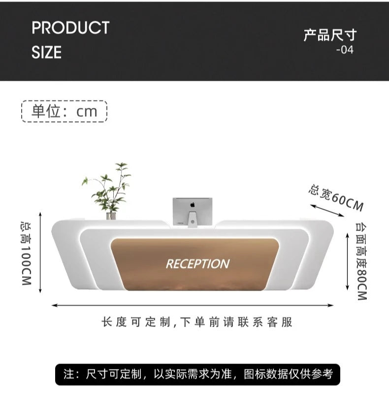 Italian Minimalist Checkout Counter Nordic Luxury Beauty Salon Medical Reception Desks Training Institution Office Furniture FYR