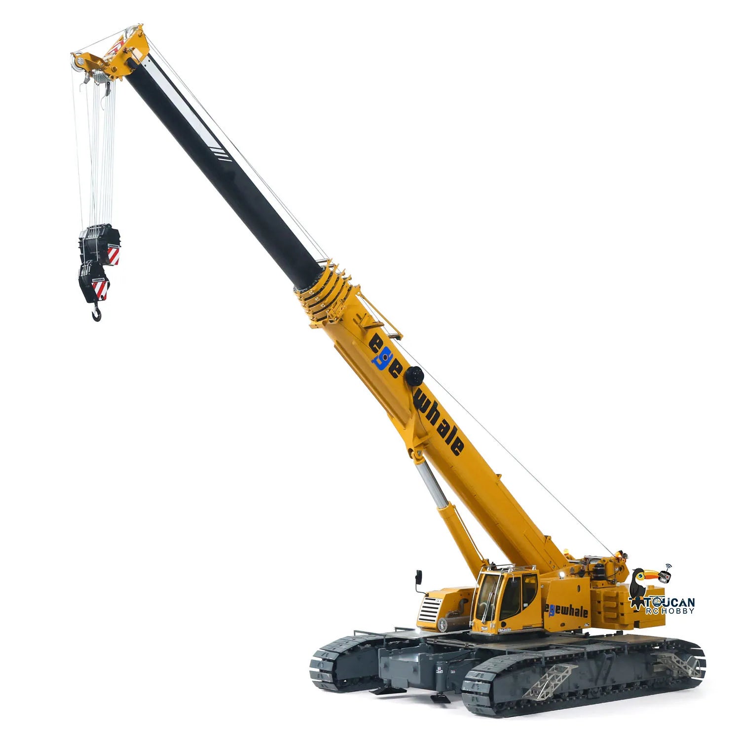 D1220 1:14 Hydraulic Remote Control Telescopic Crawler Crane Heavy Duty RC Cranes Cars Tracked Construction Truck Models
