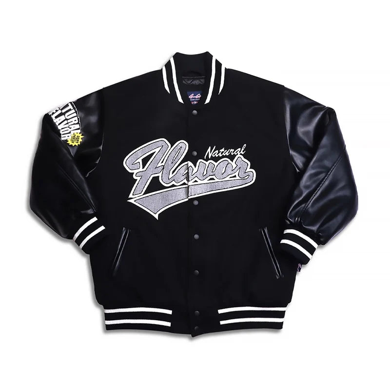 ACUSA Sports 0th Anniversary Baseball Jaet Loose Fit Hip Hop Sle Youth Casual Cotton Woolen Coat Printed Design