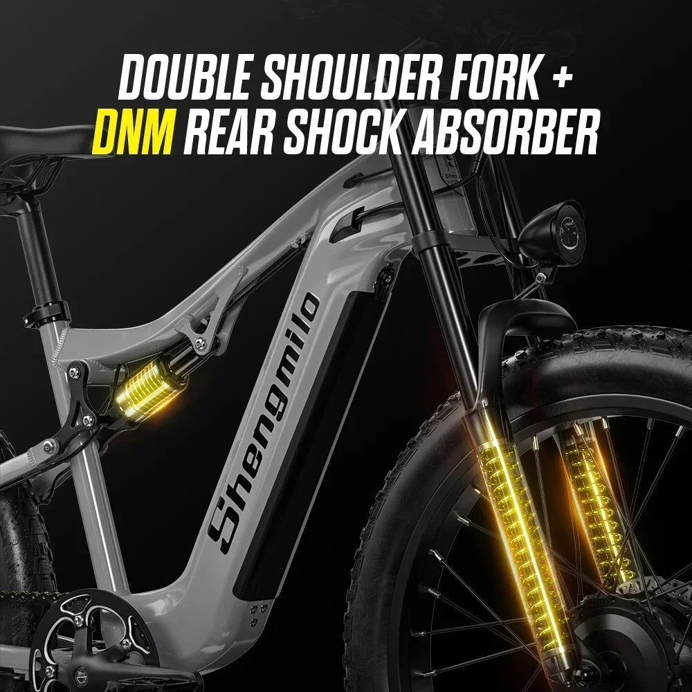 Shengmilo S600 Electric Bike 2000W Motor 48V 17.5AH Battery Max speed 48km/h Electric Bicycle 26Inch Fat Tire Mountain E-bike