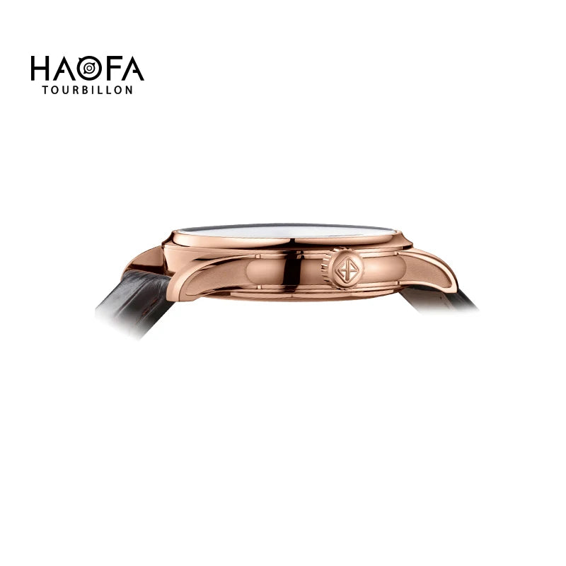 Haofa Automatic Flying Tourbillon Movement Watch Man Luxury Sapphire Skeleton Moon Phase Complete Calendar Watches For Men 8003