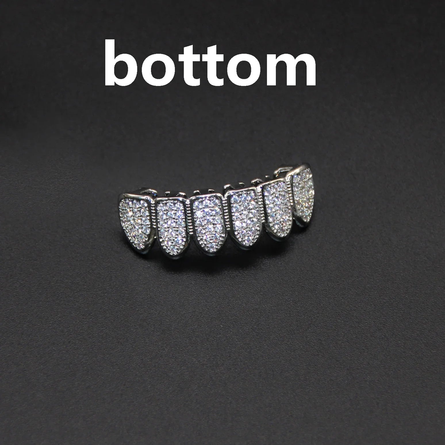 HipHop CZ Teeth Set For Unisex Top Bottom Mouth Gold Silver Color Teeth Tooth Cap Removable Dental Fashion Jewelry