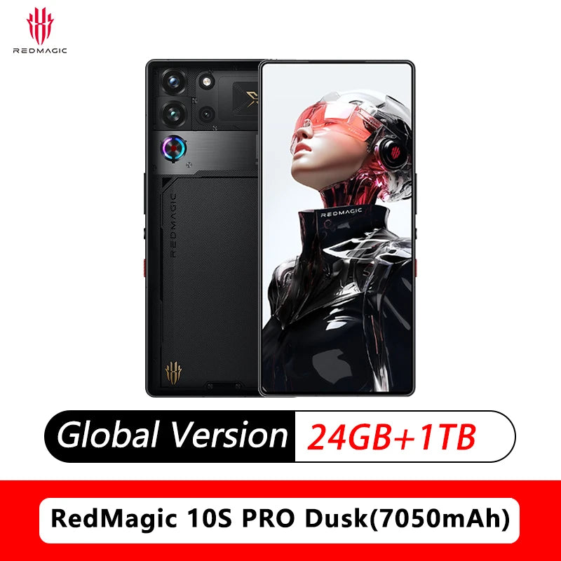 Global Version Redmagic 10S Pro NX789J Snapdragon 8 Elite Leading Version 6.853" Q9+ 144Hz AMOLED 50*2+2+16MP 7050mAh 80W NFC