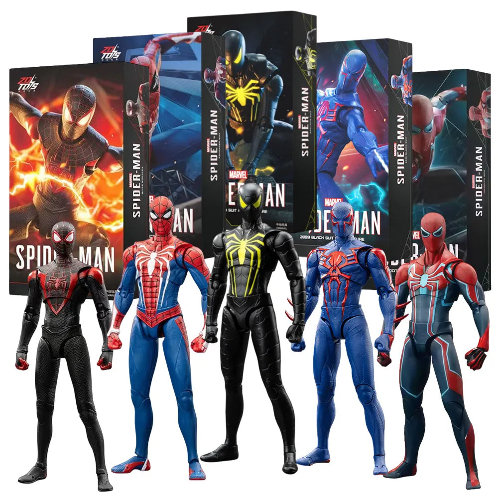 ZD TOY SpiderMan Series PS4 Game Spiderman SpiderMan Anti-OCK suit SpiderMan Velocity suit SpiderMan 2099 suit Miles Morales