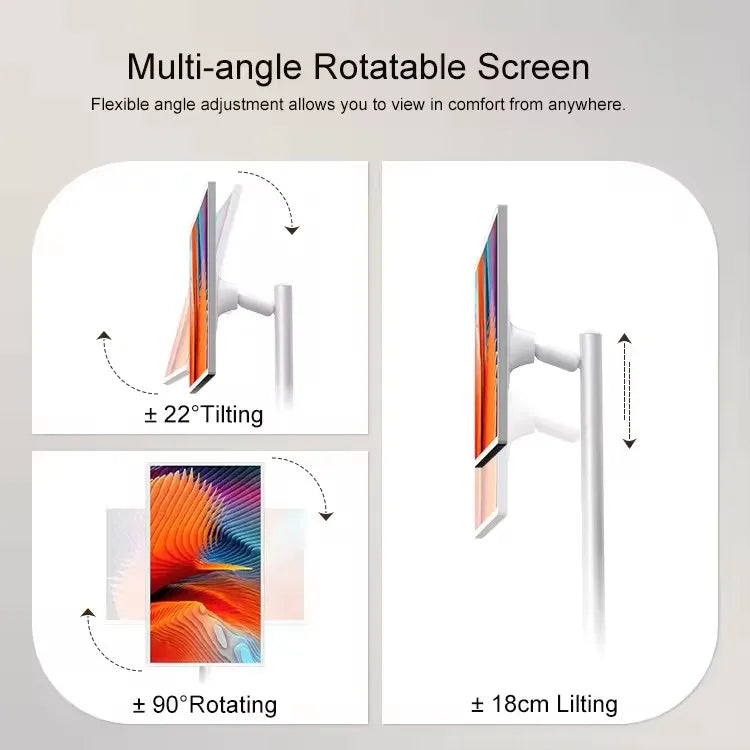Mobile Tv 21.5 27 32 Inch Facebook Tiktok Ins Video Player Lcd Touch Screen Rotatable Portable Tv With Bluetooth Remote Optional