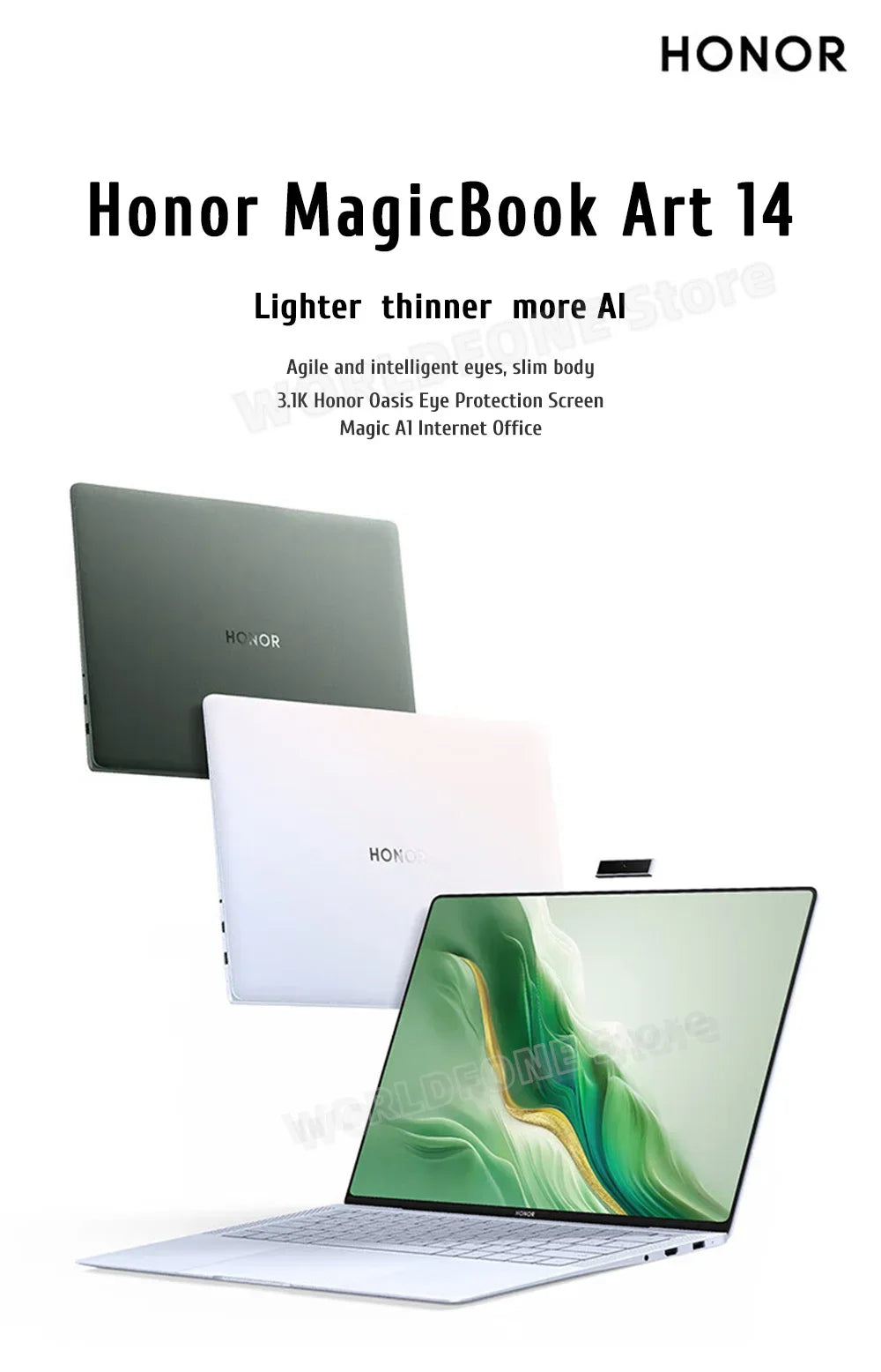 HONOR Laptop MagicBook Art 14 OLED Touchscreen Intel Ultra 5 Ultra 7 Computer PC Notebook Ultrabook 3.1K 120Hz