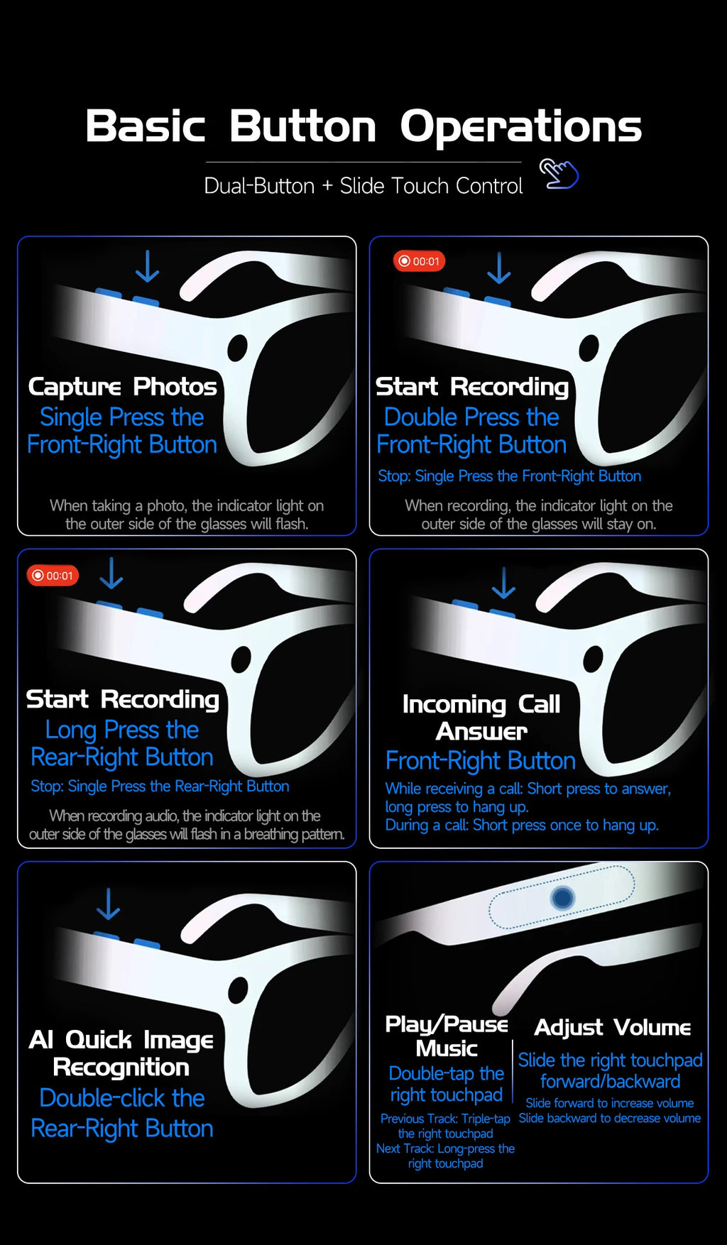 2026 New 8K HD AI Smart Glasses Men Chat GPT 800MP Camera Bluetooth Call AI Translation Voice Assistant Control Sunglasses Wome