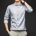 BROWON Men Shirt Long Sleeve Autumn 2025 New Solid Color Casual Luxury Shirt  Man Business Office Slim Shirts for Men Clothes