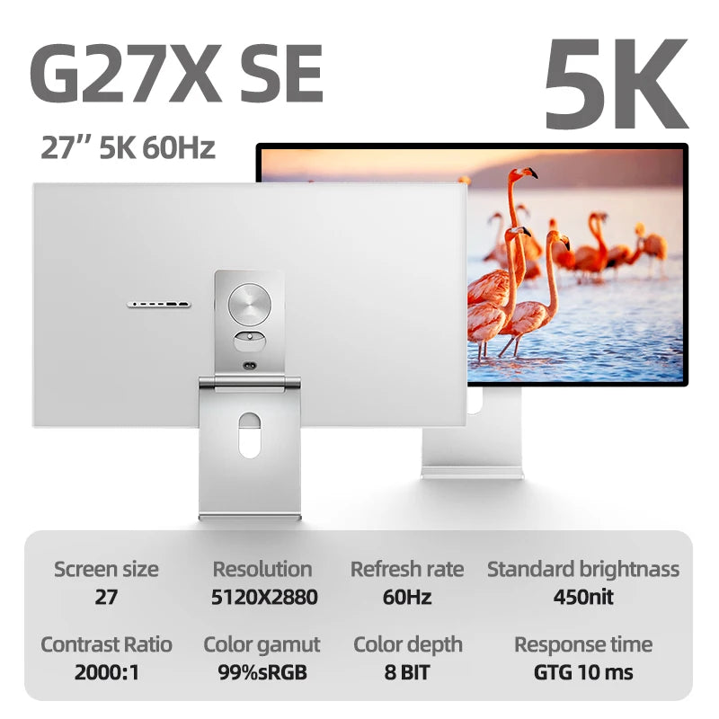 Kuycon Grey G27X-se 5120*2880 5k 60hz Led Transparent Film Screen Monitor 27 Inch Led HD Display Panel LCD Monitors