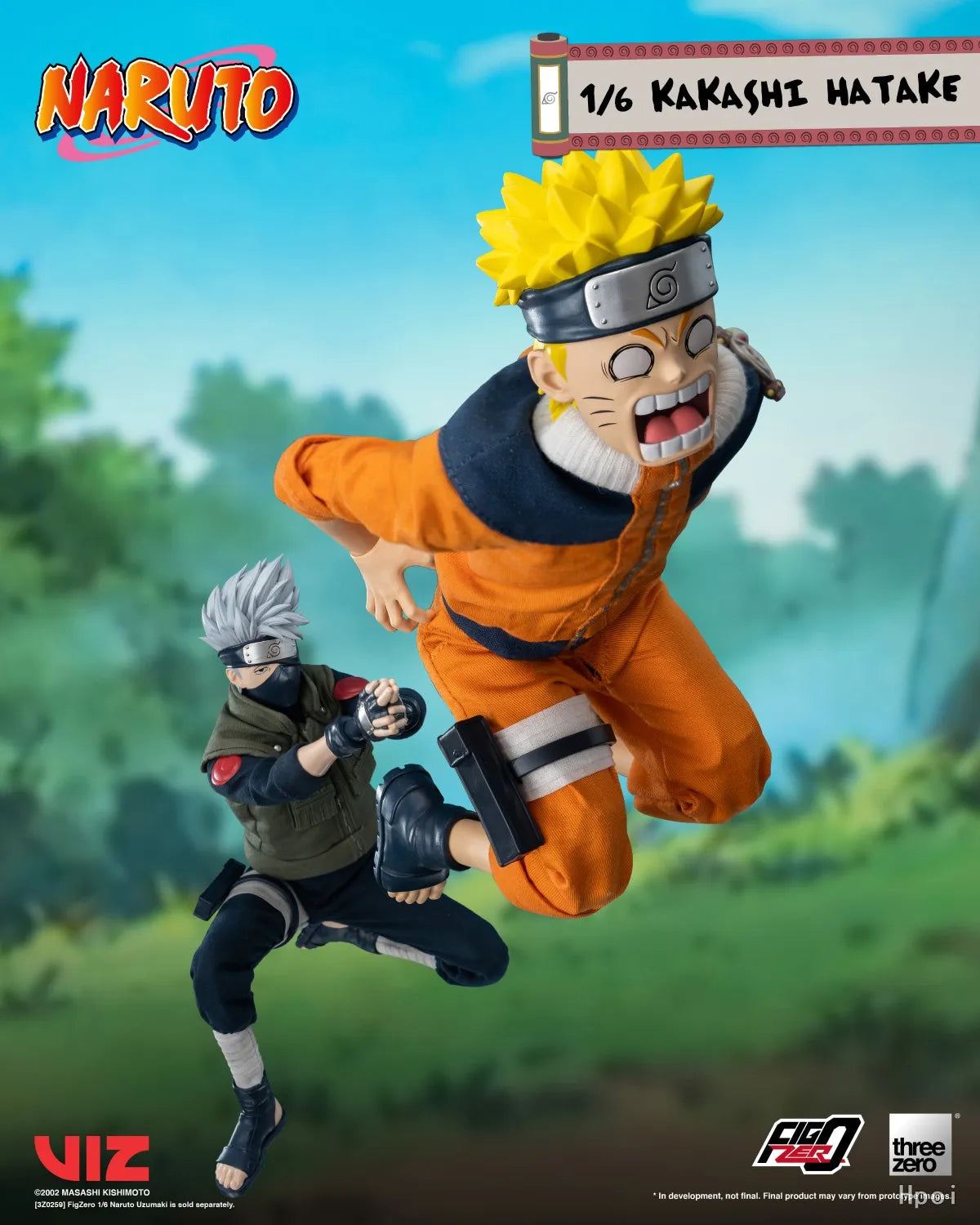 Threezero Genuine FigZero Series Naruto Uzumaki Kakashi Hatake Uchiha Sasuke Japanese Anime 1/6 Scale Action Figures Model Toys