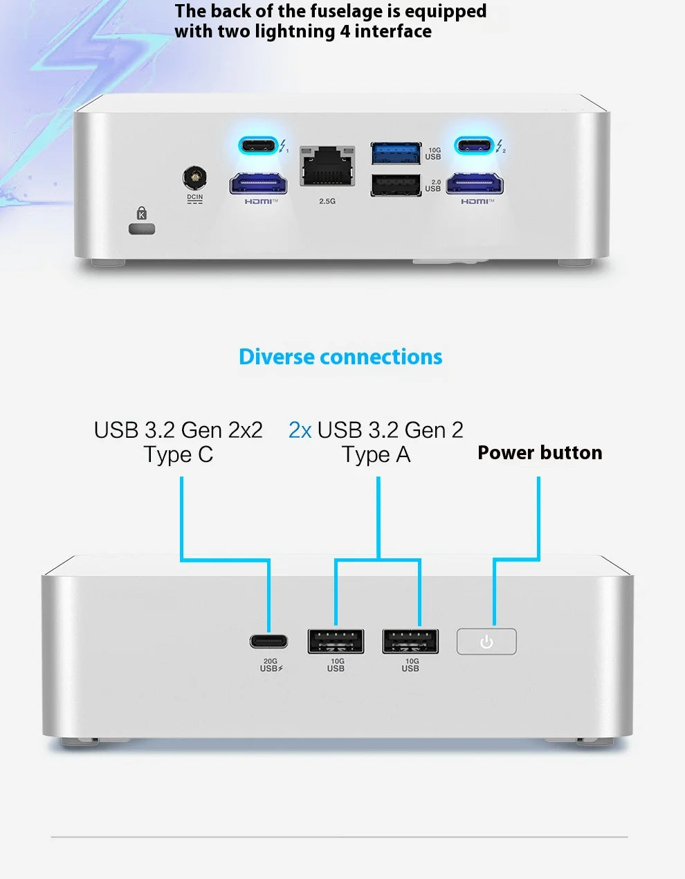 YUXINPC ASUS NUC15CRSU9 15th generation PRO+Core Ultra 9 285H home, office, and commercial mini NUC computer