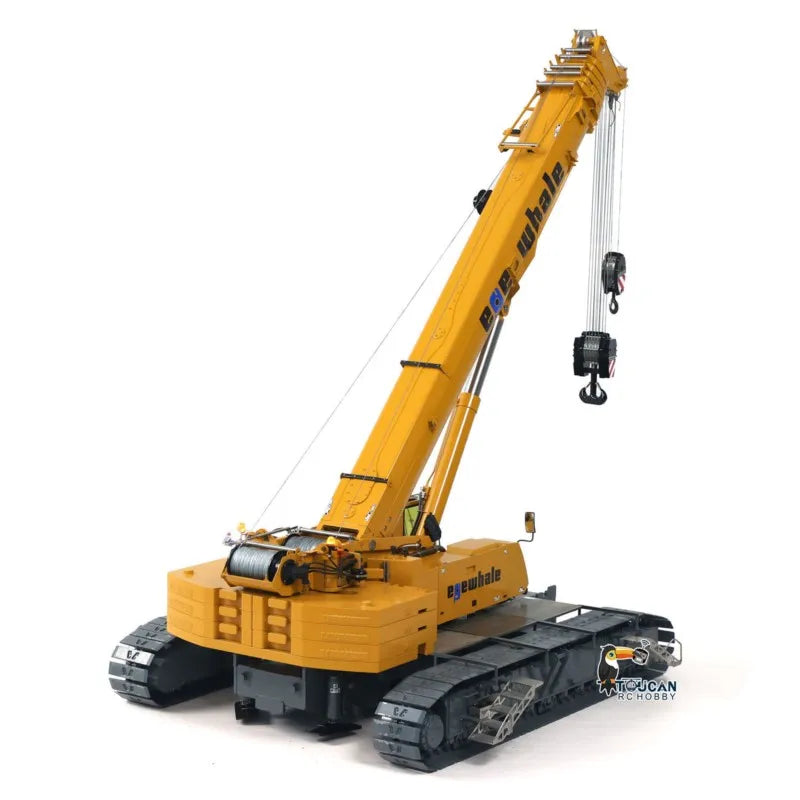 D1220 1:14 Hydraulic Remote Control Telescopic Crawler Crane Heavy Duty RC Cranes Cars Tracked Construction Truck Models