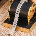Provence Classic Cuban Chain for Men Silver DEF/VS Lab Diamonds Simple Hip Hop Bracelet Streetwear Bangles jewelry Custom
