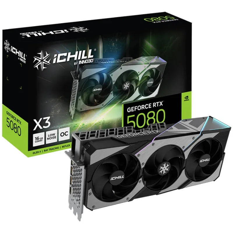 RTX 5080 X3 Sunday night, Super Ice Dragon 16G DLSS 4 desktop graphics card, computer design computing game graphics card