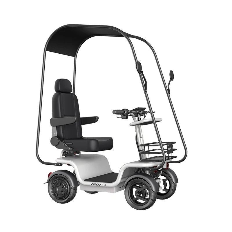 Travel Sunshade 4 Wheels 48V 1000W Wide Seat Reverse Gear Mobility Disabled Handicapped Elderly Electric Scooter For Seniors