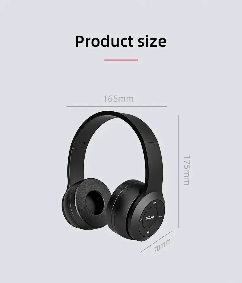 Handsfree Wireless Headphones Noise Canceling Headphone Earphone P47 headset Bluetooth Head Phone for iPhone Huawei Samsung S22