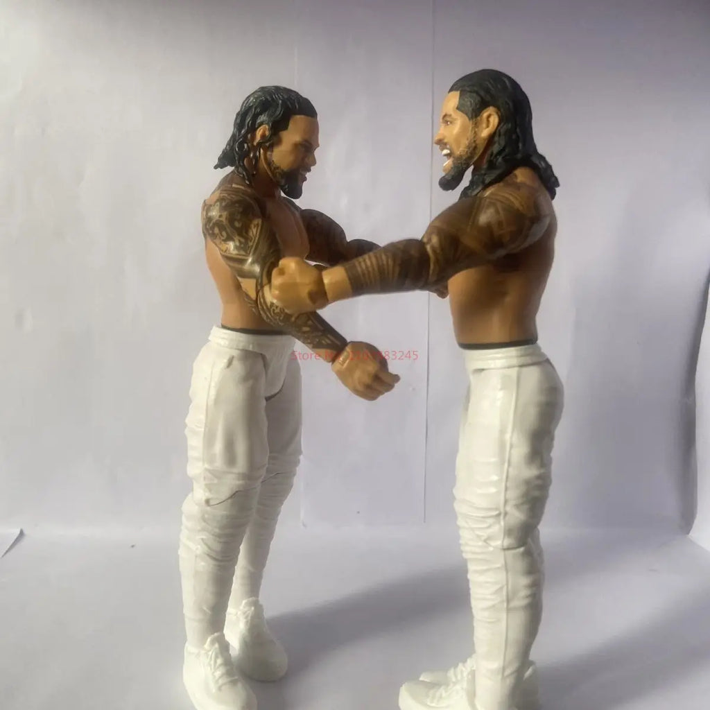 2024 New Hot WWE Figure 16cm Pvc Statue Jimmy Jey Uso The Usso Brothers Fighting Challenge Arena Worlds Wrestling Gladiator Toys