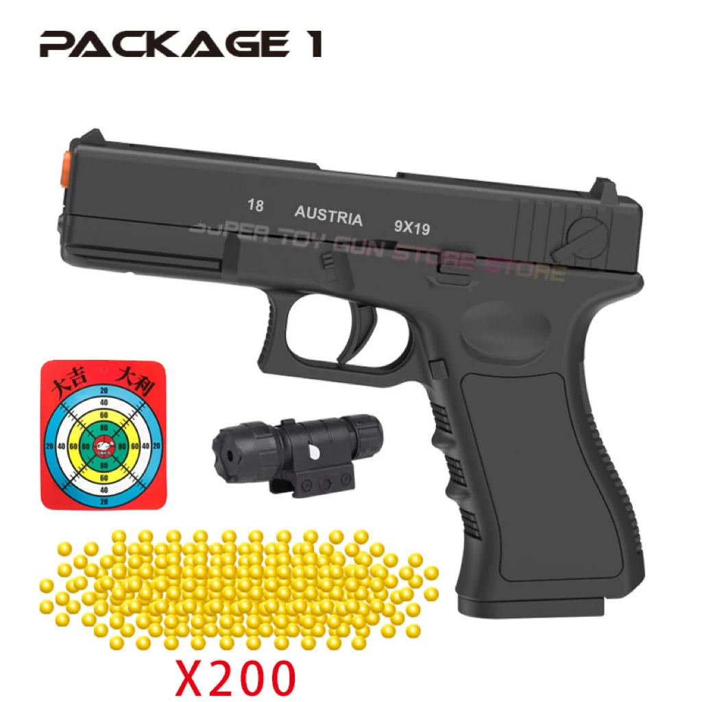 Magazine G18 Manual Pistol Foam Soft Ball Bullet Toy Gun Airsoft Launcher CS Shooting Games Weapons For Kids Boys Gift