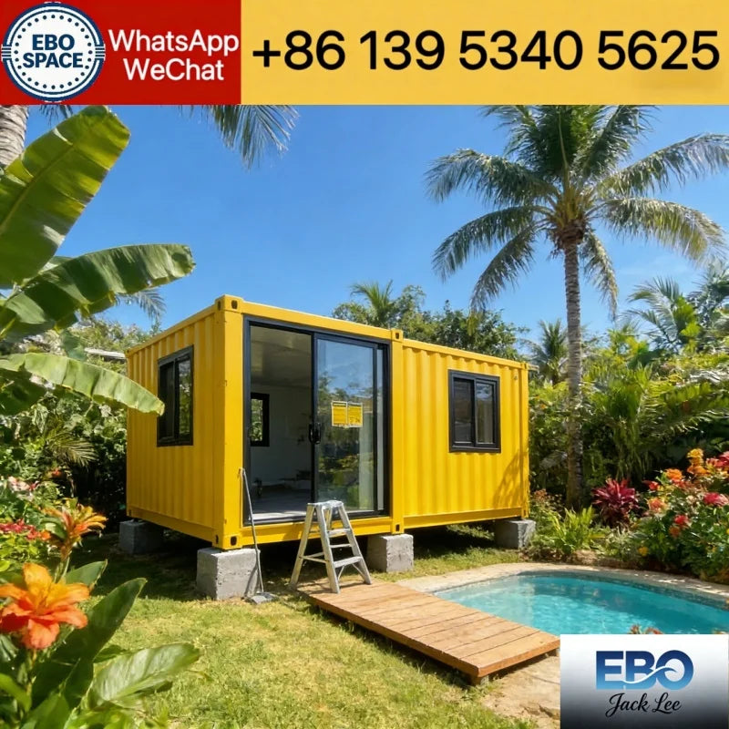 Modify Shipping Container Houses Expandable 20ft Mobile Home Portable Worker Camp Cabin Temporary Office Housing Unit