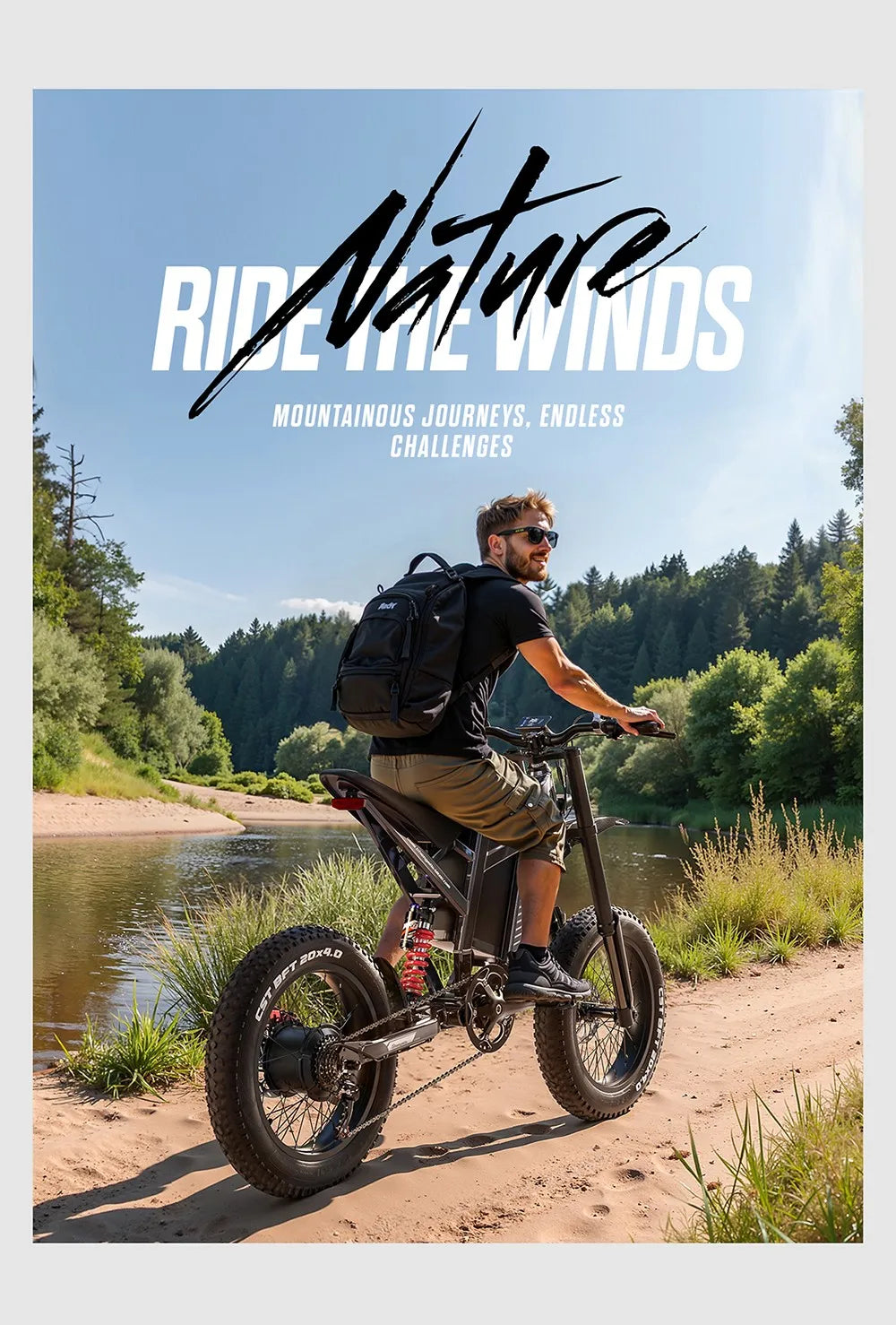 Powerful 20" Fat Tire E-Bike 1500W 60V 40MPH Electric MountainBike for Adventure
