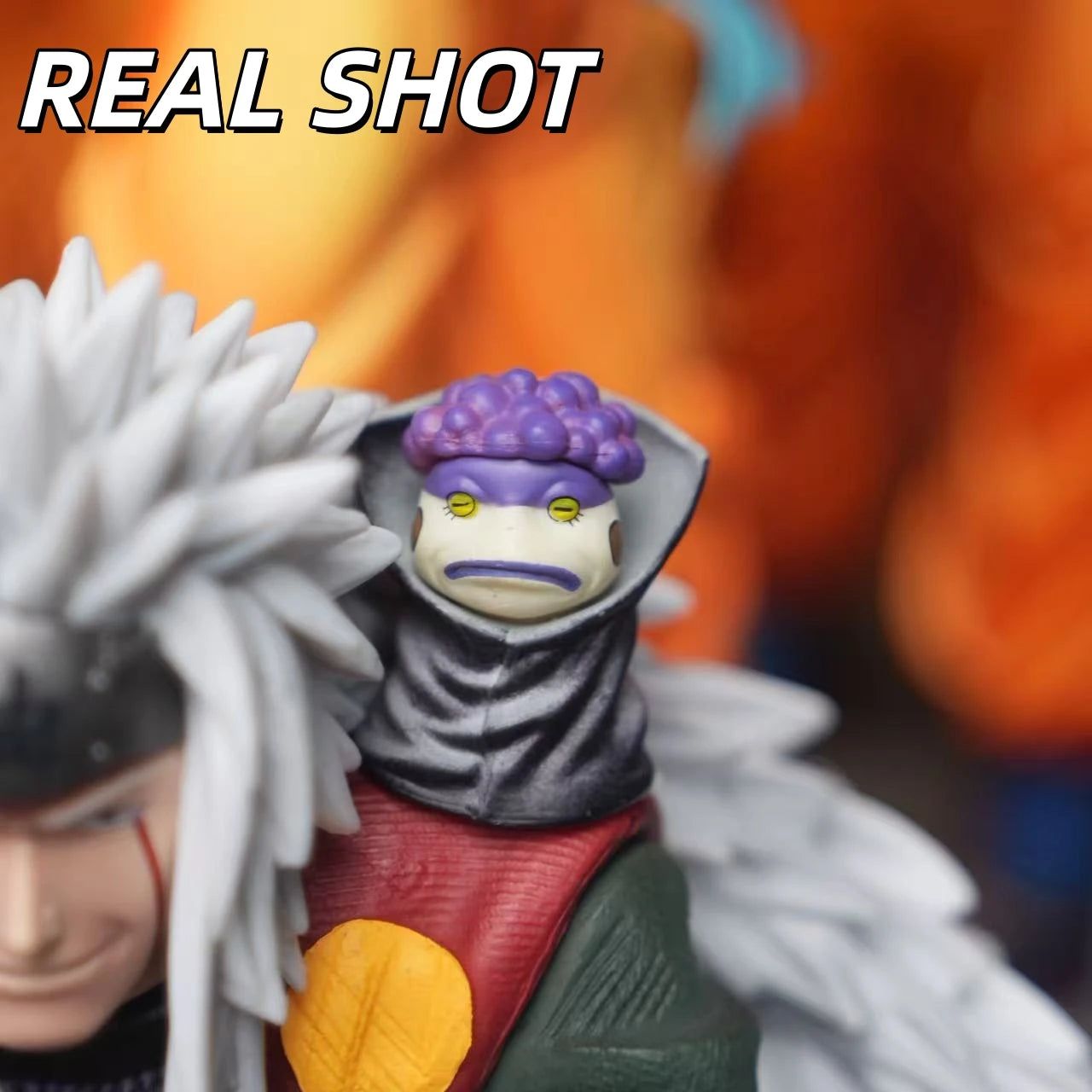 【HY STUDIO】Jiraiya Figure Sitting Pose Naruto Shippuden Anime Model Statue Collectible Toy Gift for Fans Decoration