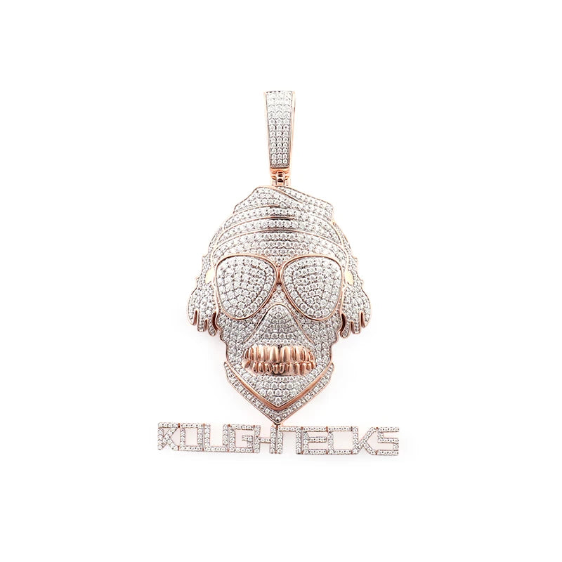 Provence 3D Man's Hip-Hop Pendant DEF/VS lab diamonds Streetwear Jewelry DIY Logo KGold Rapper Parties Accessories Custom