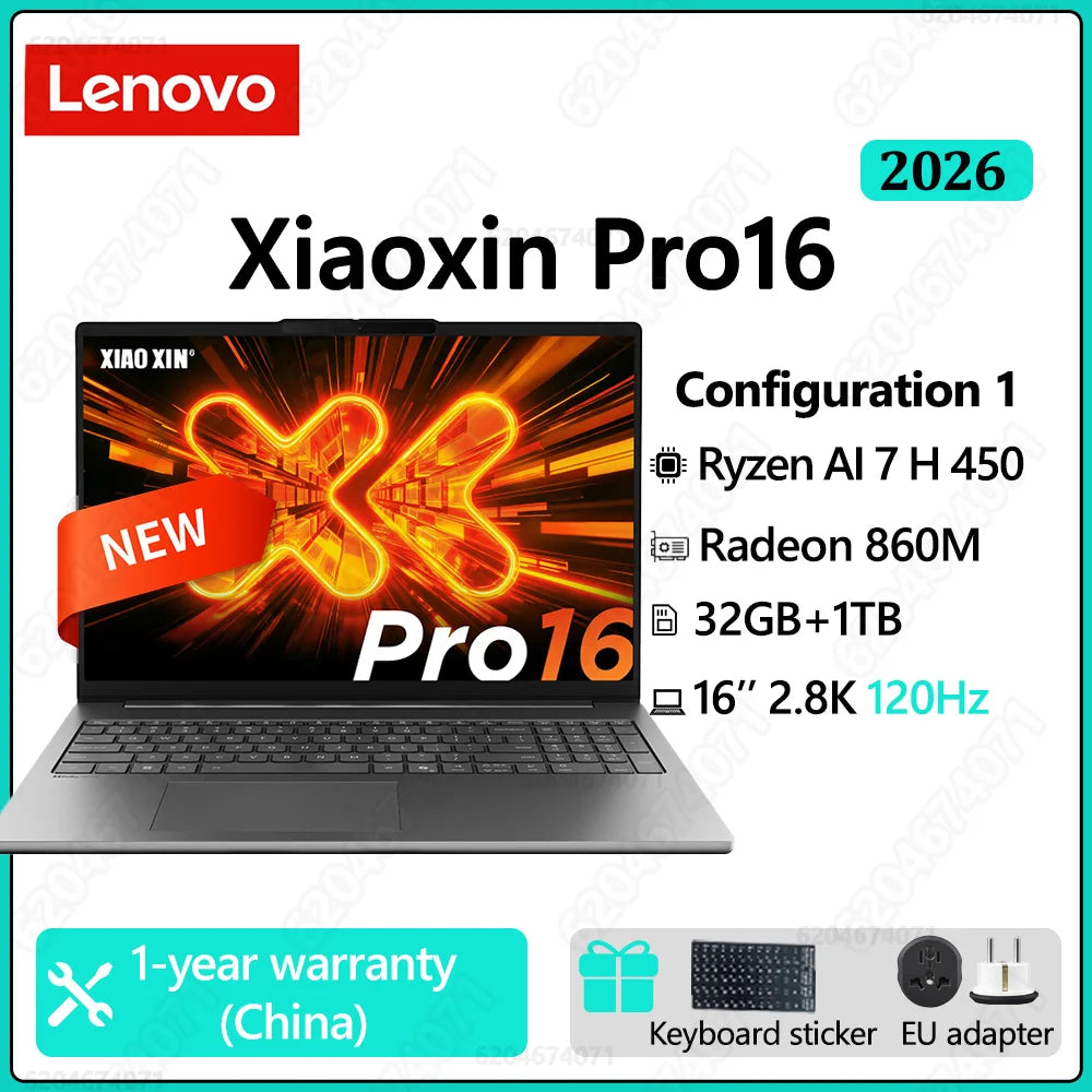 Lenovo Xiaoxin Pro16 2026 Ryzen AI 7 H 450 16inch 2.8K 120Hz 32GB 1TB