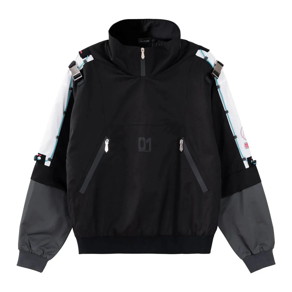 Moeyu Hatsune Miku Men Women Sweashirt Stand-up Collar Jacket Coat Male Fake Two Pieces T-shirt Vocaloid Cosplay Costume Casual