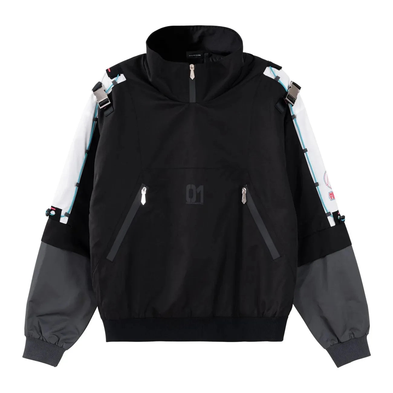 Moeyu Hatsune Miku Men Women Sweashirt Stand-up Collar Jacket Coat Male Fake Two Pieces T-shirt Vocaloid Cosplay Costume Casual