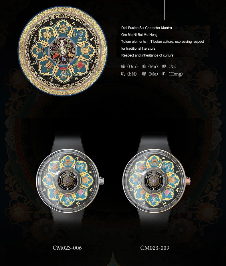 CRONUSART Men Tourbillon Watch 43mm Titanium Case Mechanical Wristwatch Luminous Tangka Enamel Dial Sapphire Mirror Skeleton