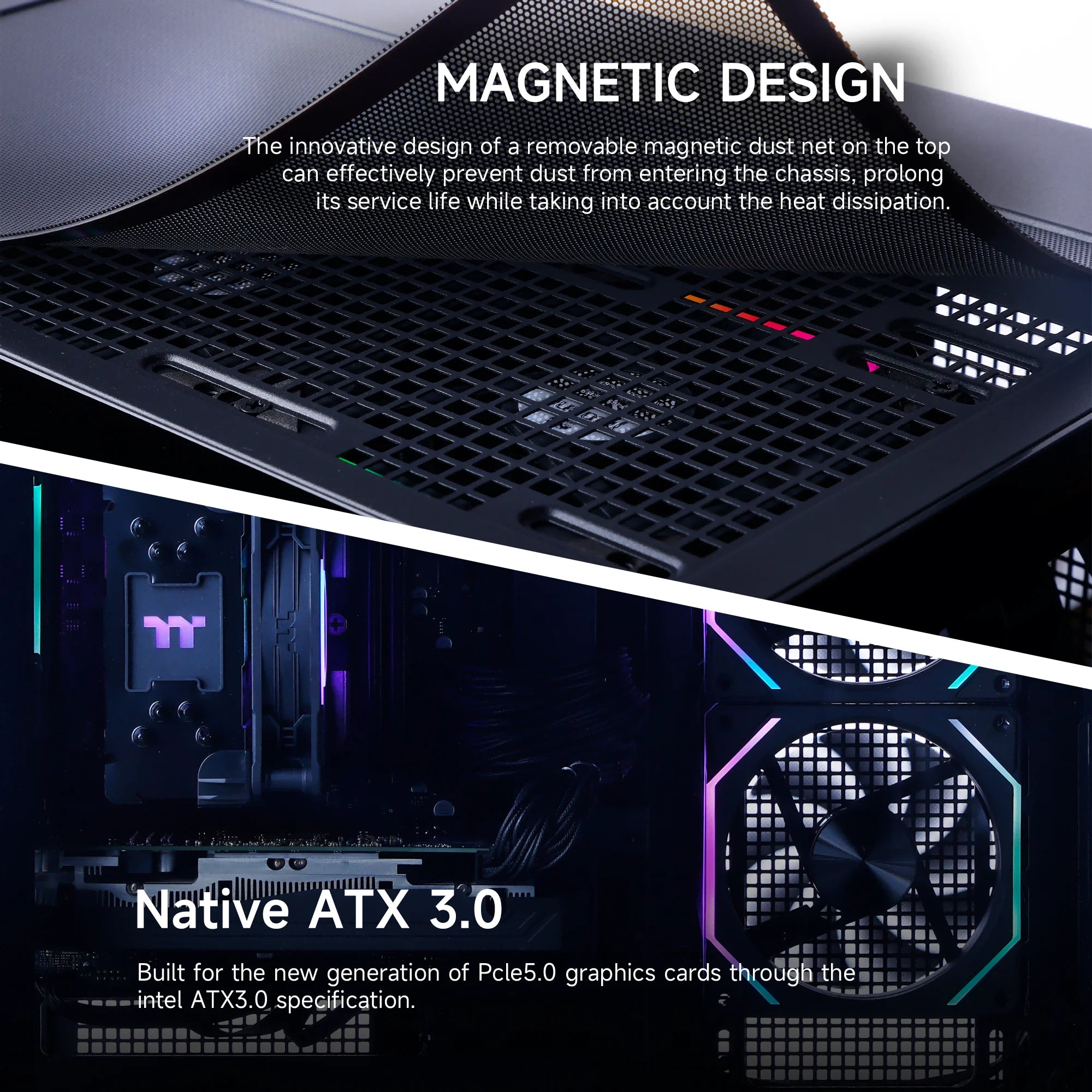 Mloong Gaming PC Desktops AMD Ryzen 5 9600X, Radeon RX 9060XT 8GB, 1TB SSD, 32GB DDR5 RAM, 650W, Win11, WiFi, Black