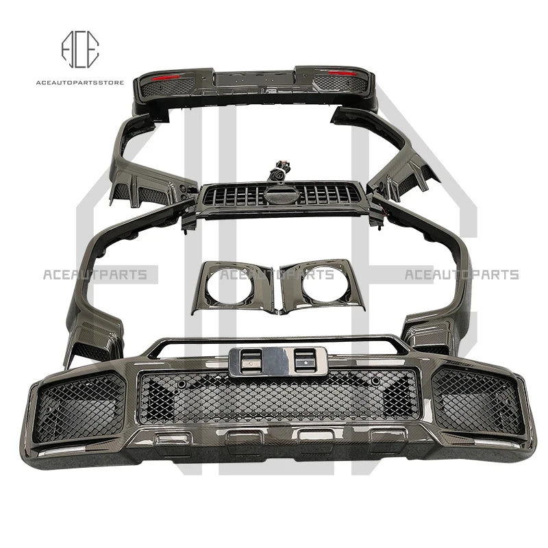 Real Carbon Fiber Body Kit For Benz W464 G350 G500 G550 G63 G65 Front Bumper Rear Bumper Lip Side Fender W463A G-Class