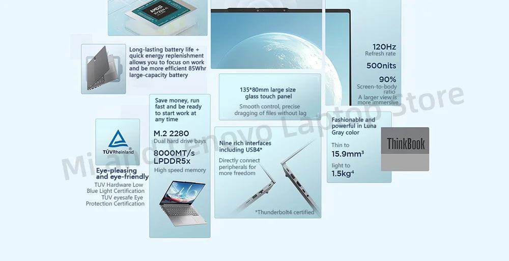 Lenovo ThinkBook 14+ 2025 AMD Ryzen AI 7 H 350 32G+1TB 14.5inch 3K 120Hz