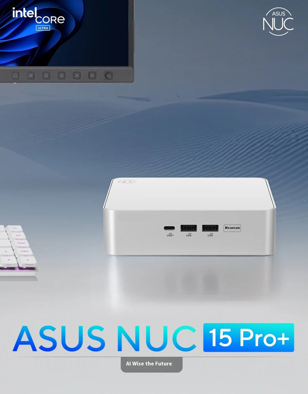 YUXINPC ASUS NUC15CRSU9 15th generation PRO+Core Ultra 9 285H home, office, and commercial mini NUC computer