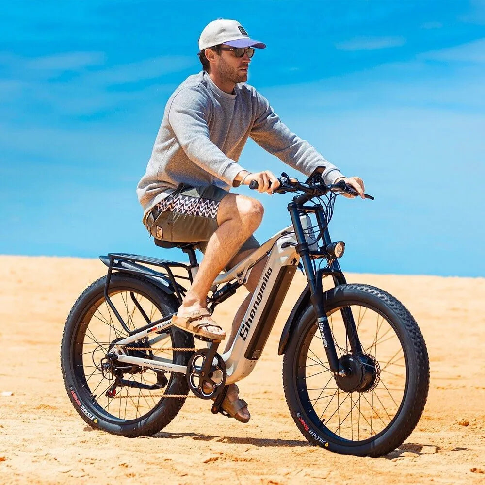 26" Electric Bike 2000W E-Bike For Adults Dual Motor Bicycle  30mph Fat Tyre~