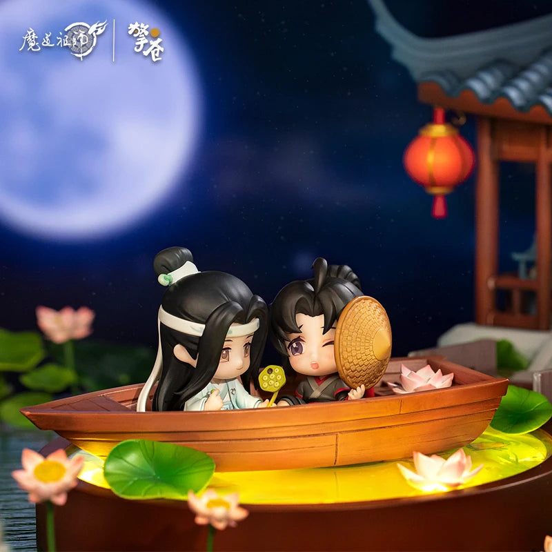 Anime Doll Figure The Untamed Grandmaster of Demonic Cultivation Wei Wu Xian Lan Wang Ji Small Night Light Decoration Figurine