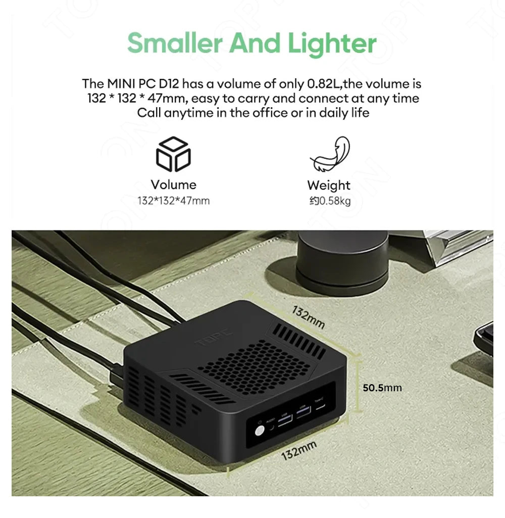 TOPC Mini PC Gaming Desktop Computer for Ryzen AI 9 HX 370 7 H 350 OCuLink USB4 2x2.5G LAN 2xPCIe Windows 11 WiFi6E