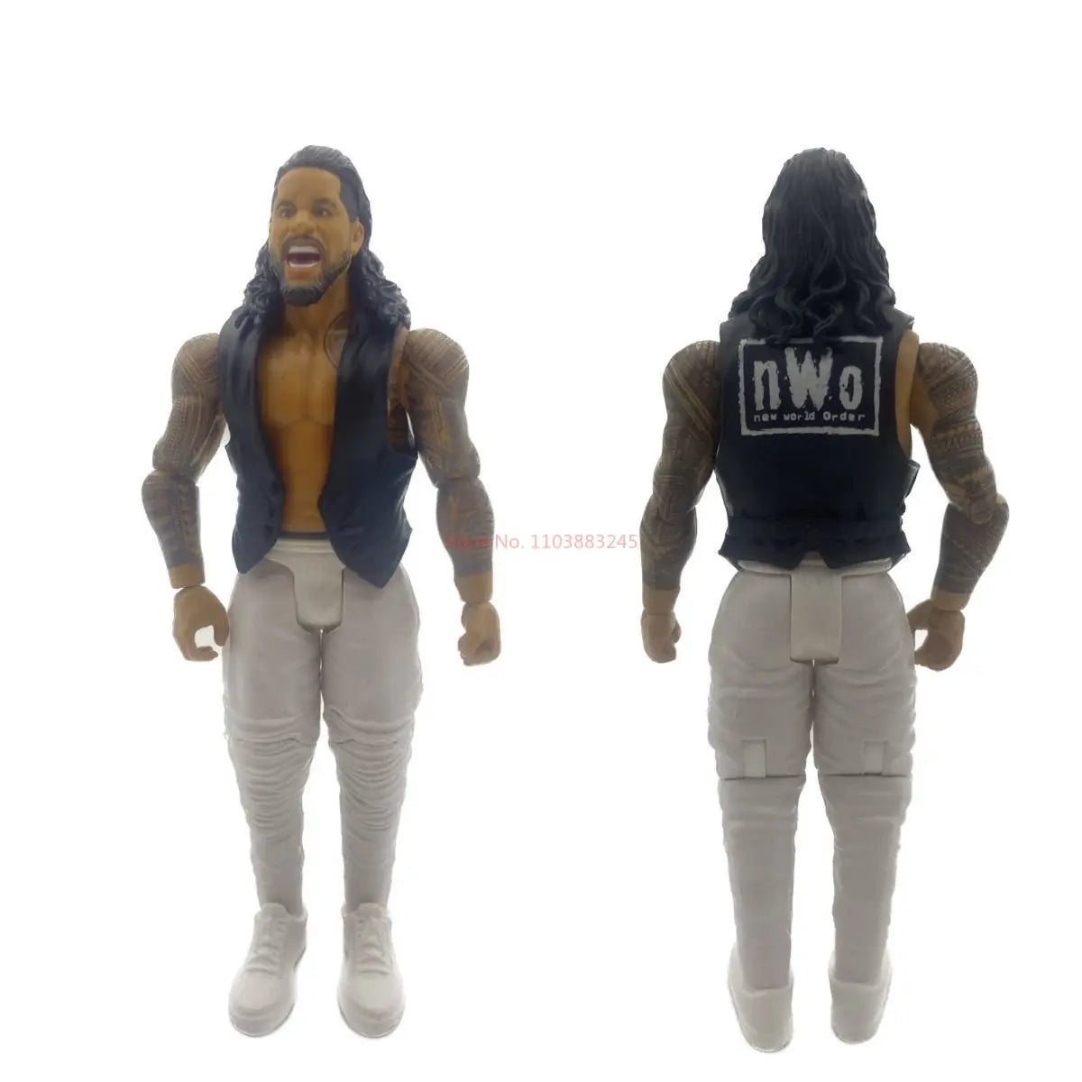 2024 New Hot WWE Figure 16cm Pvc Statue Jimmy Jey Uso The Usso Brothers Fighting Challenge Arena Worlds Wrestling Gladiator Toys