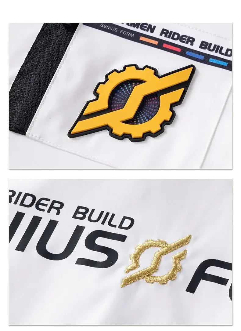 Original Kamen Rider Co-branded Genius Form Jacket Build 2 Dimensional White Anime Jacket