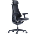 Adjustable Ergonomic Office Chair with Lumbar Support, 160° Recline for Comfortable Long-Term Use, Black, 48cm