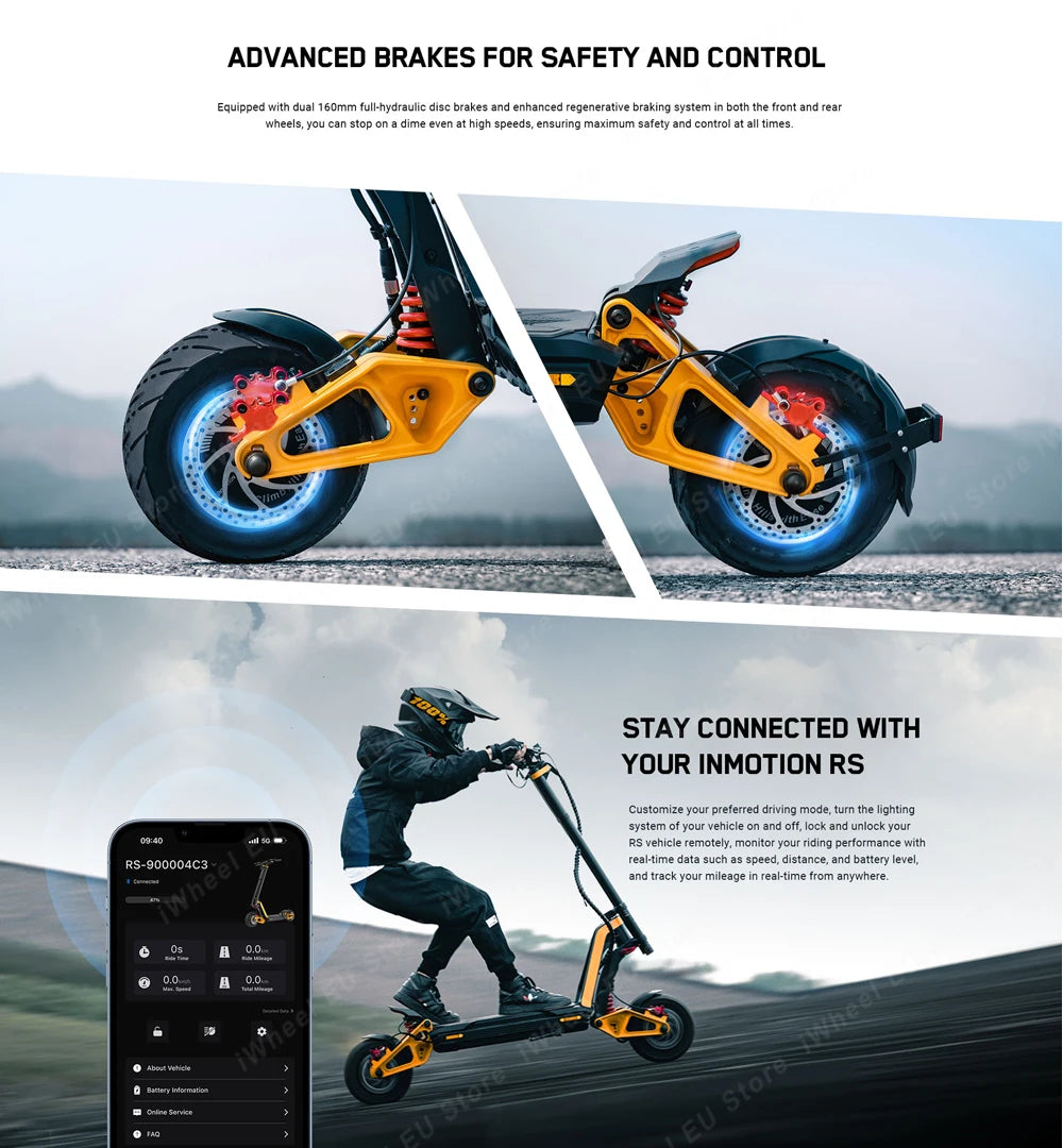 Original Inmotion RS 72V 40Ah 2*2000W Dual Motor Peak Power 2*4200W Top speed 100km/h 11inch Tire for Inmotion RS Scooter