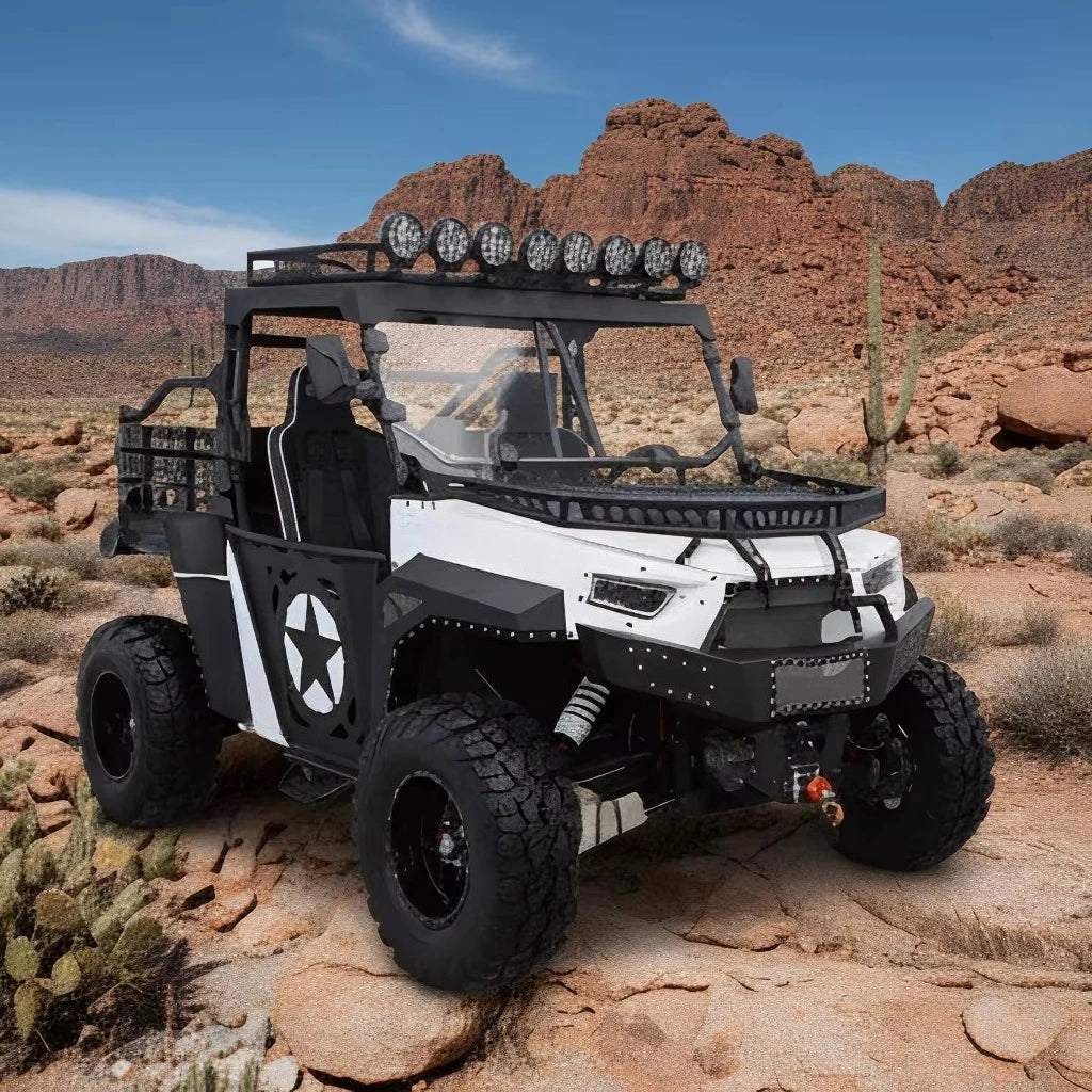 SXLL  Powerful four-wheel drive utility vehicle: axle-drive four-stroke engine with all-terrain suspension