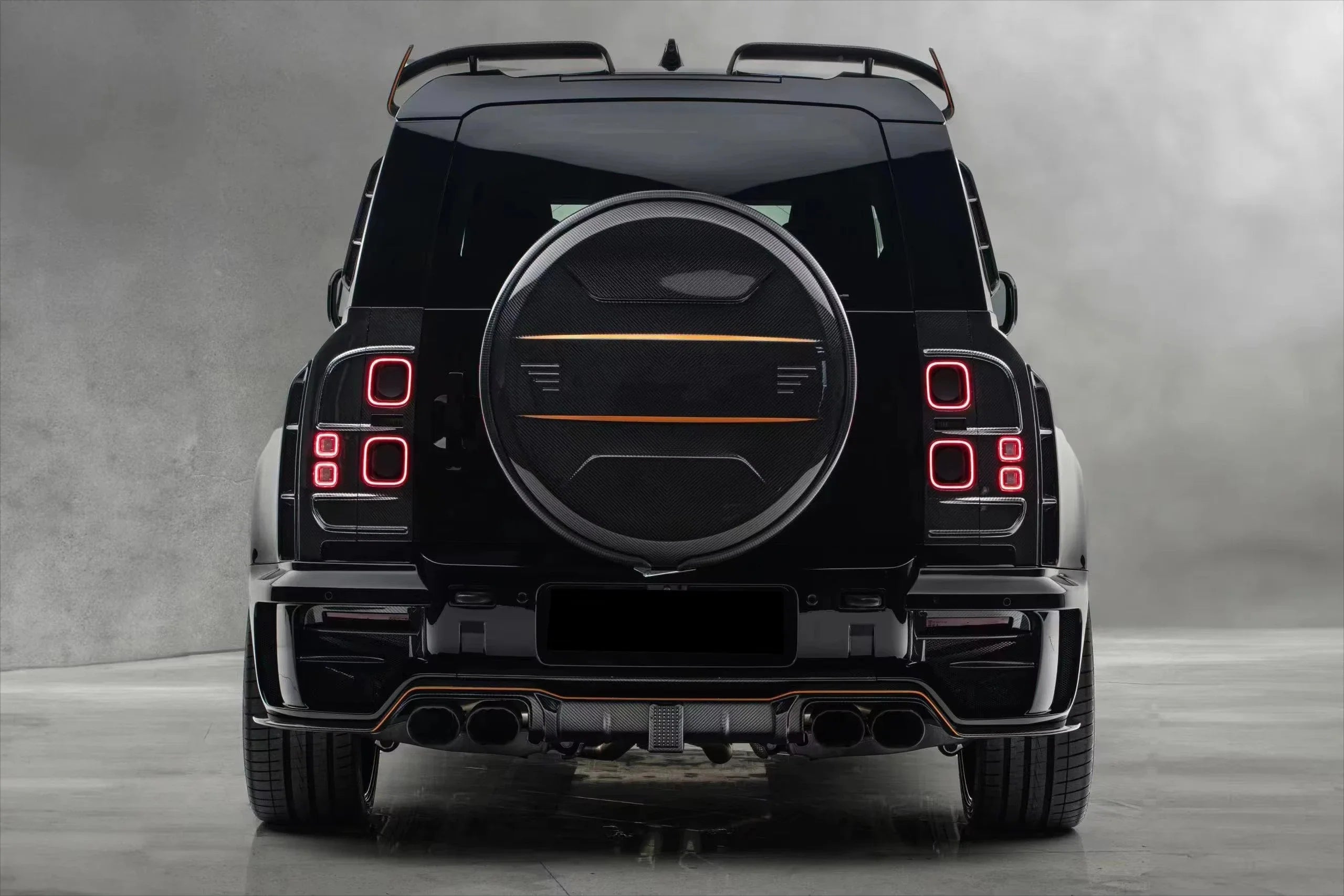 For Defender Upgrade MSY Style Carbon Fiber Body Kit with Front Lip Diffuser Spoiler Wheel Car Accessories