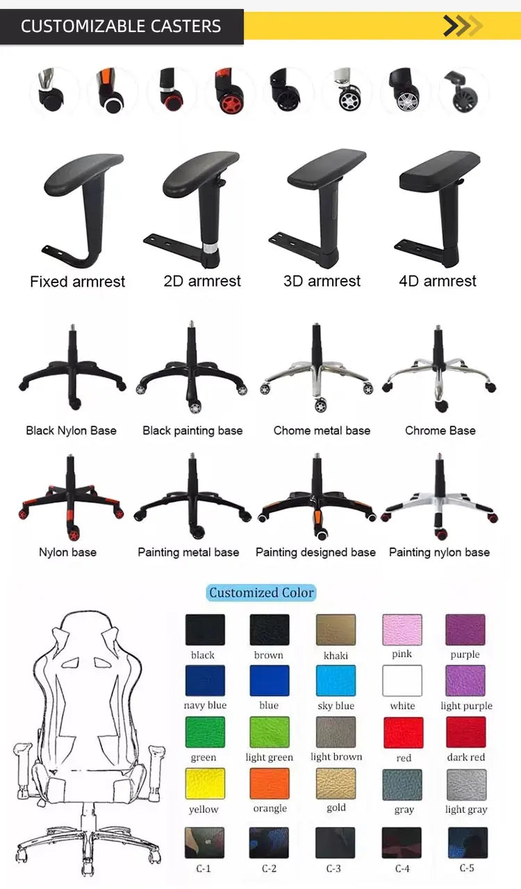 Modern Scorpion Gaming Chair Wholesale New Leather Ergonomic Swivel Computer Gracing Gamer Seat Foldable Revolving Massage