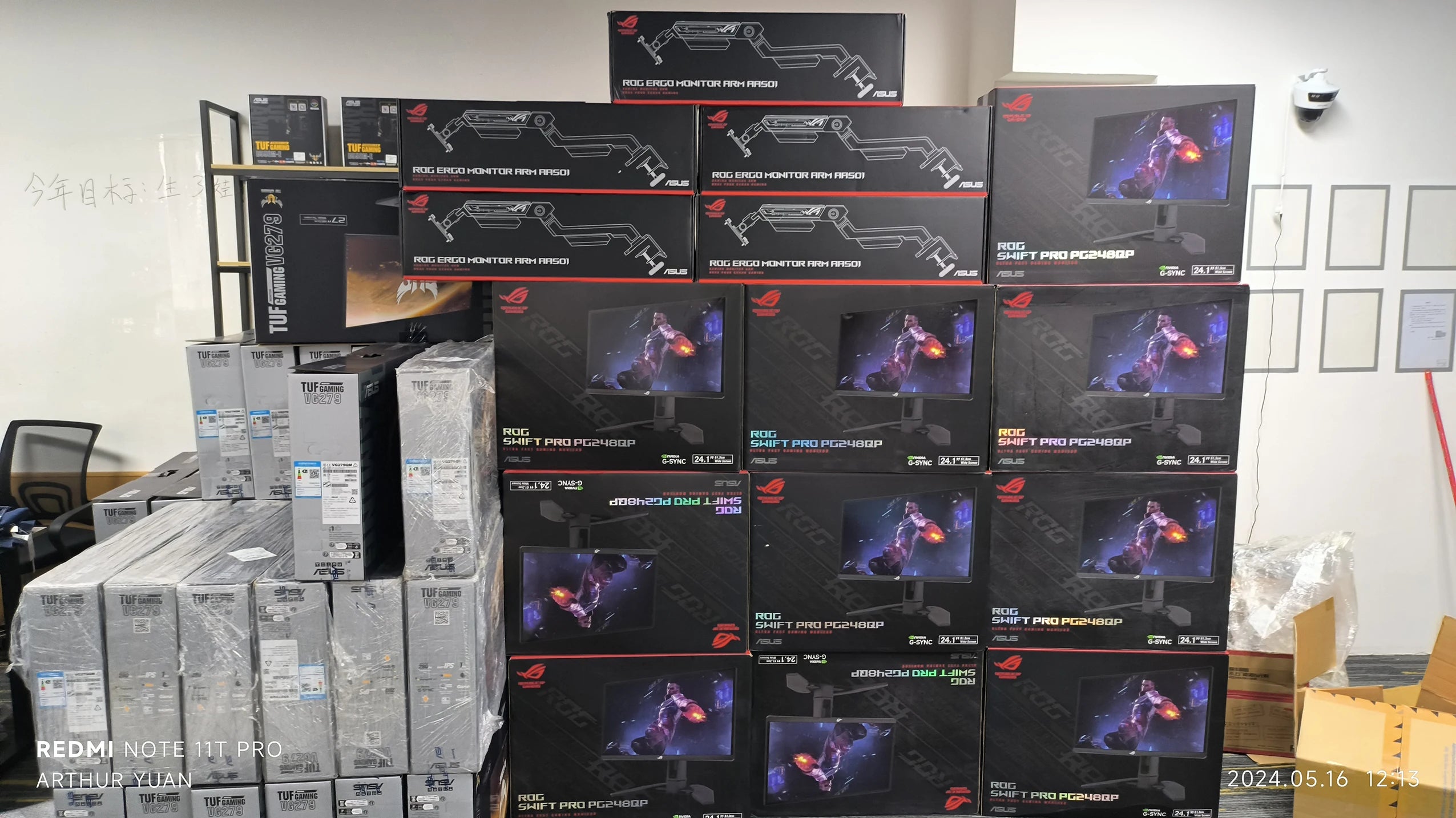 ROG PG27AQWP-W 27-inch QHD 540Hz / 720Hz Dual-Mode Tandem OLED Gaming Monitor SCREEN HDR500 DISPLAY OLED DP+HDMI+USB