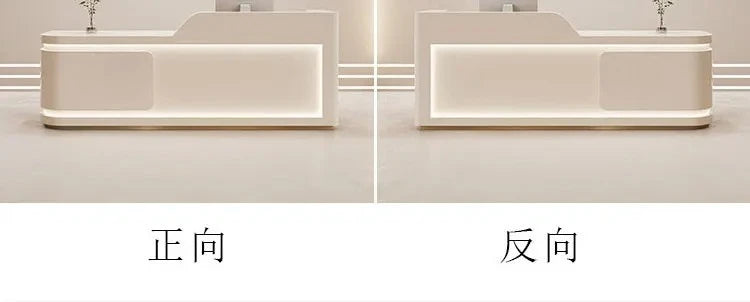 Nordic Cream Style Reception Desks French Clothing Store Beauty Salon Cashier Desk Training Institution Office Furniture FYRD